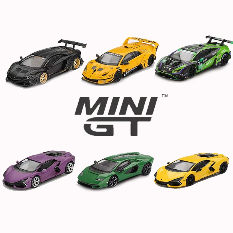 Modelo de Auto de Aleación Fundida a Presión MINIGT 1/64 Lamborghini Urus Countach LPI 800-4 Huracán GT3 EVO2 Sián FKP 37, Regalo