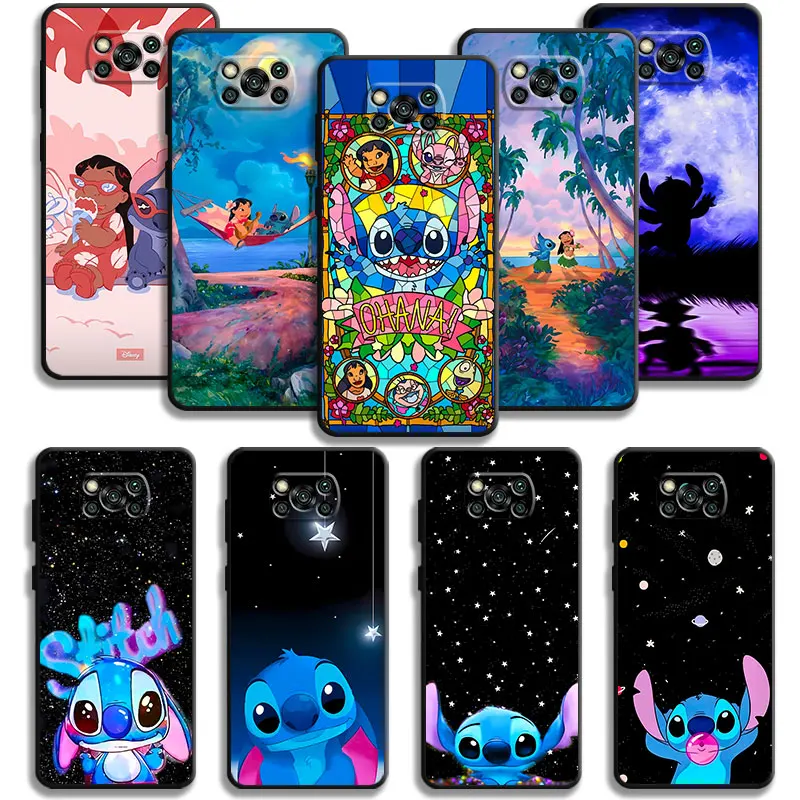 Phone Case For Xiaomi Poco X3 NFC F5 Mi 11T for Huawei P30 P40 for Honor X8a X8 90 for Pixel 7 Pro Disney Cute Lilo Stitch Angel