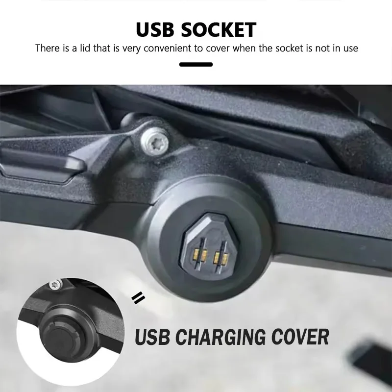 ل BMW R1300GS R1300 GSA 2023-2025 C400GT C400X 2025 جديد دراجة نارية الصندوق الخلفي السرج USB غطاء مقاوم للماء USB شحن غطاء