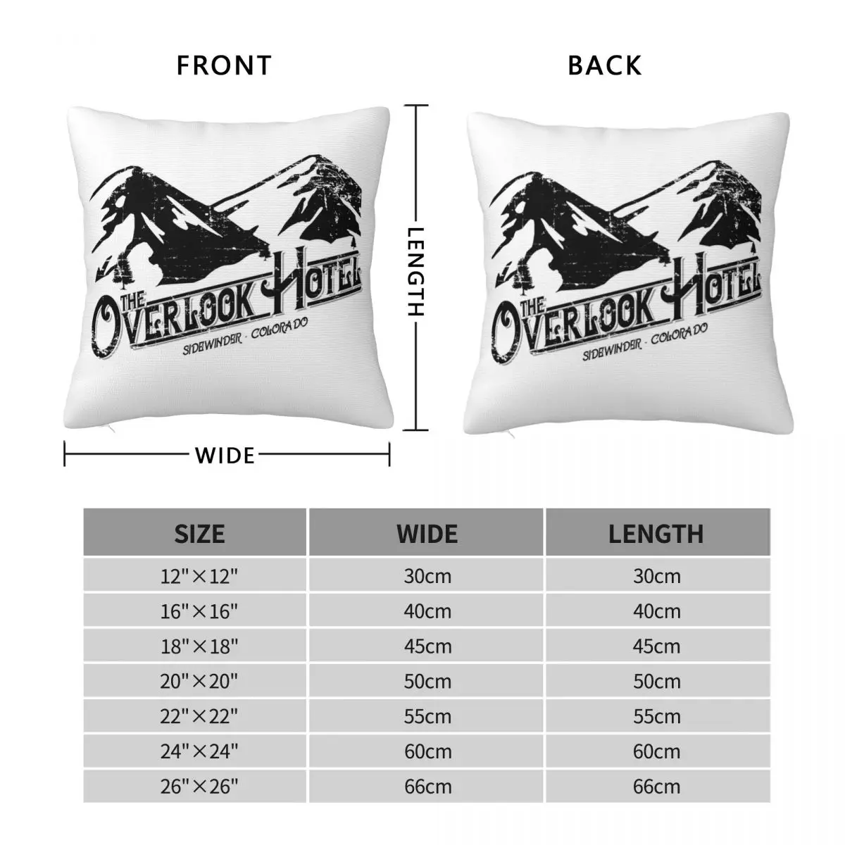 The Overlook Hotel Logo Square Pillowcase Polyester Linen Velvet Creative Zip Decor Pillow Case Car Cushion Cover