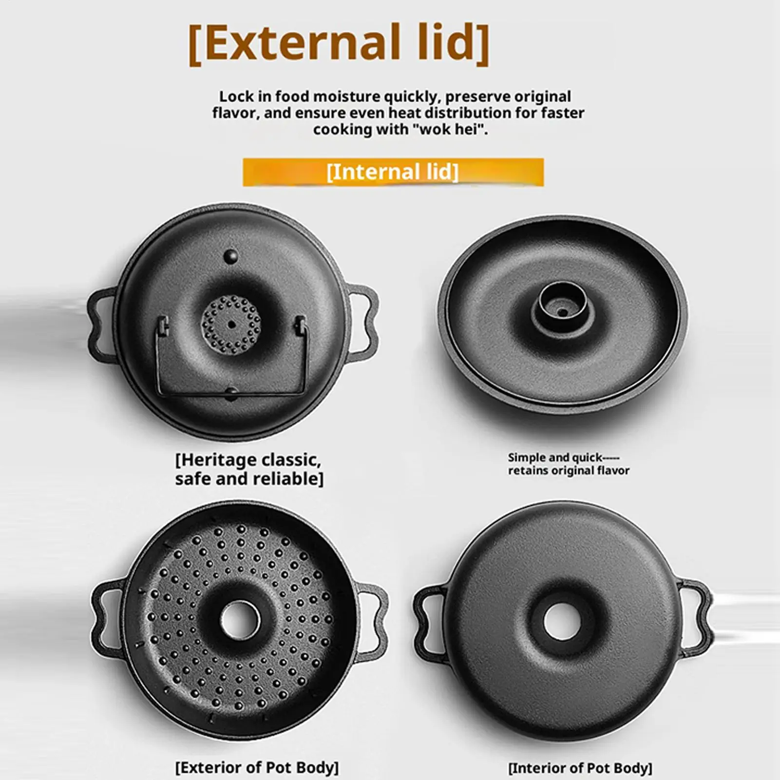 وعاء مرجل للطهي أواني طهي غير لاصقة مع مقبض من الحديد الزهر وعاء فرن هولندي مع غطاء للقلي والخياطة والتحميص