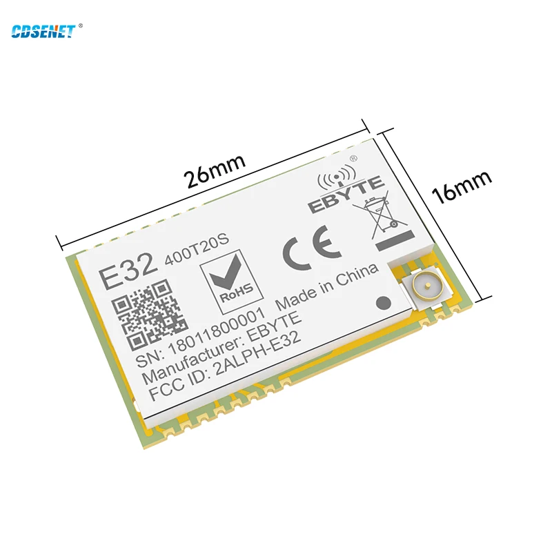 433MHz SX1278 LoRa Data Transmission Module CDSENET E32-400T20S 20dBm Long Range 5km Low Power Wake-on-Air Watchdog