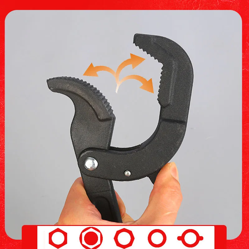 Imagem -02 - Chave Universal para Tubos Chave Chave Aberta Aço Carbono Ferramenta Snap Grip Ferramentas Manuais Multifuncionais para Canalizador 1430 3060 mm 1pc
