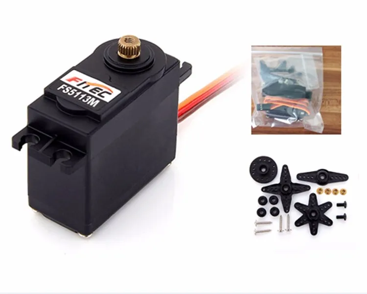 

Feetech FS5113M 13 кг Крутящий момент с металлической шестерней Радиоуправляемый сервопривод с следящей линией Робот-паук Серводвигатель Rc