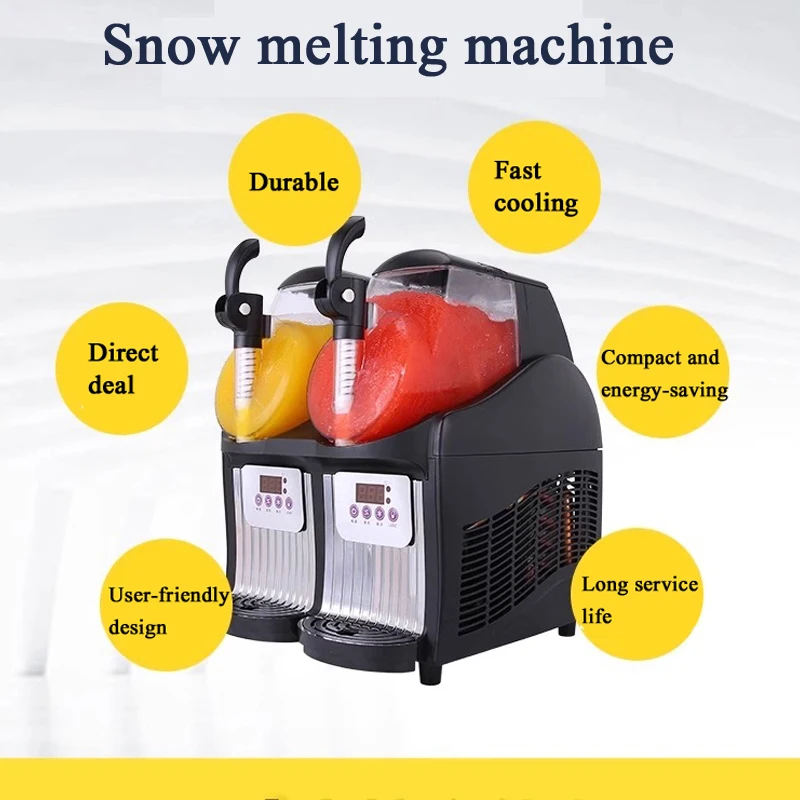 2L*2 Slush Machine Commercial Snow Melting Machine One Two Three Cylinder Fully Automatic Sludge Machine