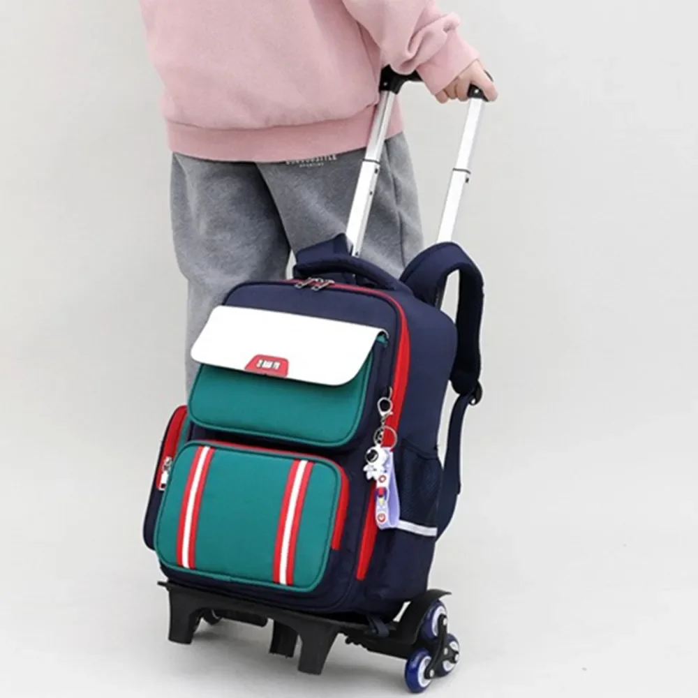 Waterproof Nylon Children School Bag 2 Wheels kids Backpack Child Shoulder Girl Book Pack Boy Students Trolley Schoolbag Handbag