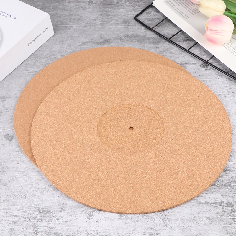 New 12IN Record Pad Soft Cork Vibration Reduction Anti-Static Vinyl Mat Turntable Slipmat Pad Dia 297MM For Phonograph