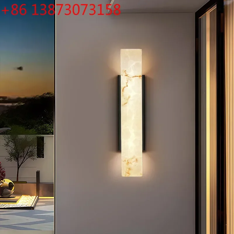 

Modern Minimalist Outdoor Waterproof IP65 Lmitated Marble LED Wall Light AC85~265V Stainless Steel Porch Lamp For Street Adorn