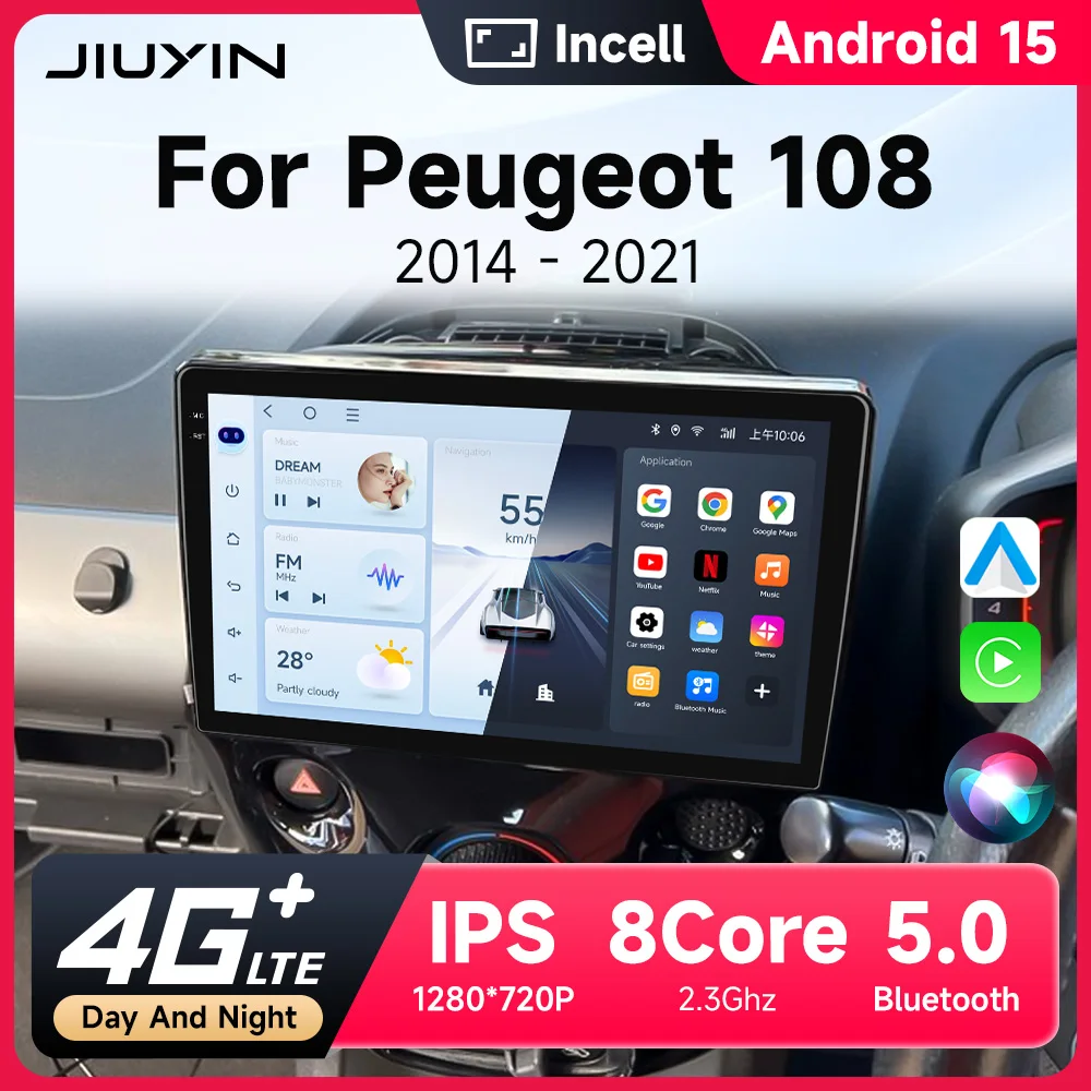 2Din Car Stereo For Toyota Aygo 2015/Citroen C1 2020/Peugeot 108 Multimedia Player Navigation WIFI 4G Carplay DSP