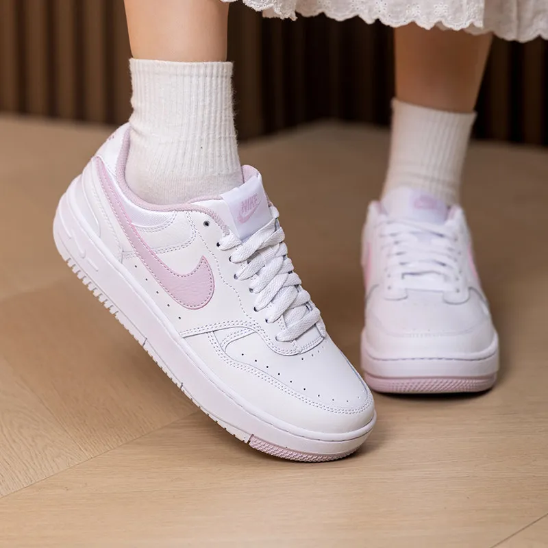 Nike Women Low‑Top Skate Shoes DX9176‑124 Leather Upper Breathable Foam Midsole Rubber Outsole Casual Daily Sneakers Sport