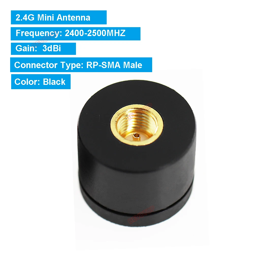 New 2.4G 3dBi Mini Antenna Bluetooth Wifi Antenna SMA / RP-SMA Male Connector BT WiFi Wireless Router Thumb Antenna BEVOTOP