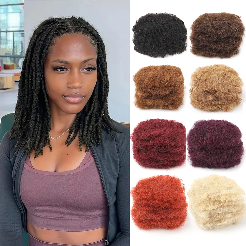 Afro Kinky Bulk 100% Human Hair Extensions Reggae Dirty Braids Brazilian Natural Crochet Hair Dreadlocks