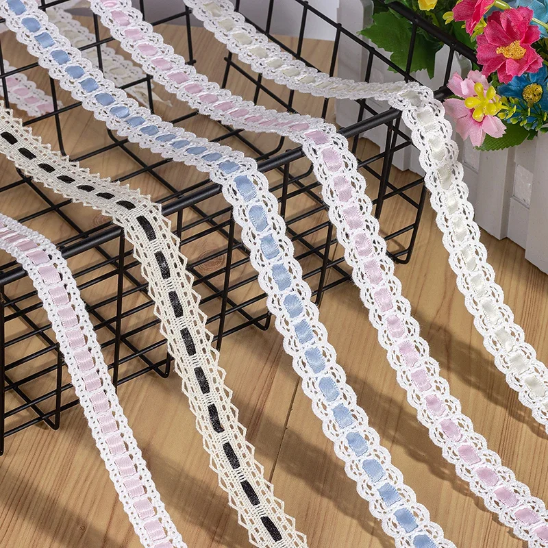 

DIY wearable ribbon lace cotton thread home clothing fabric sewing embroidery decoration Lolita lace handmade accessories