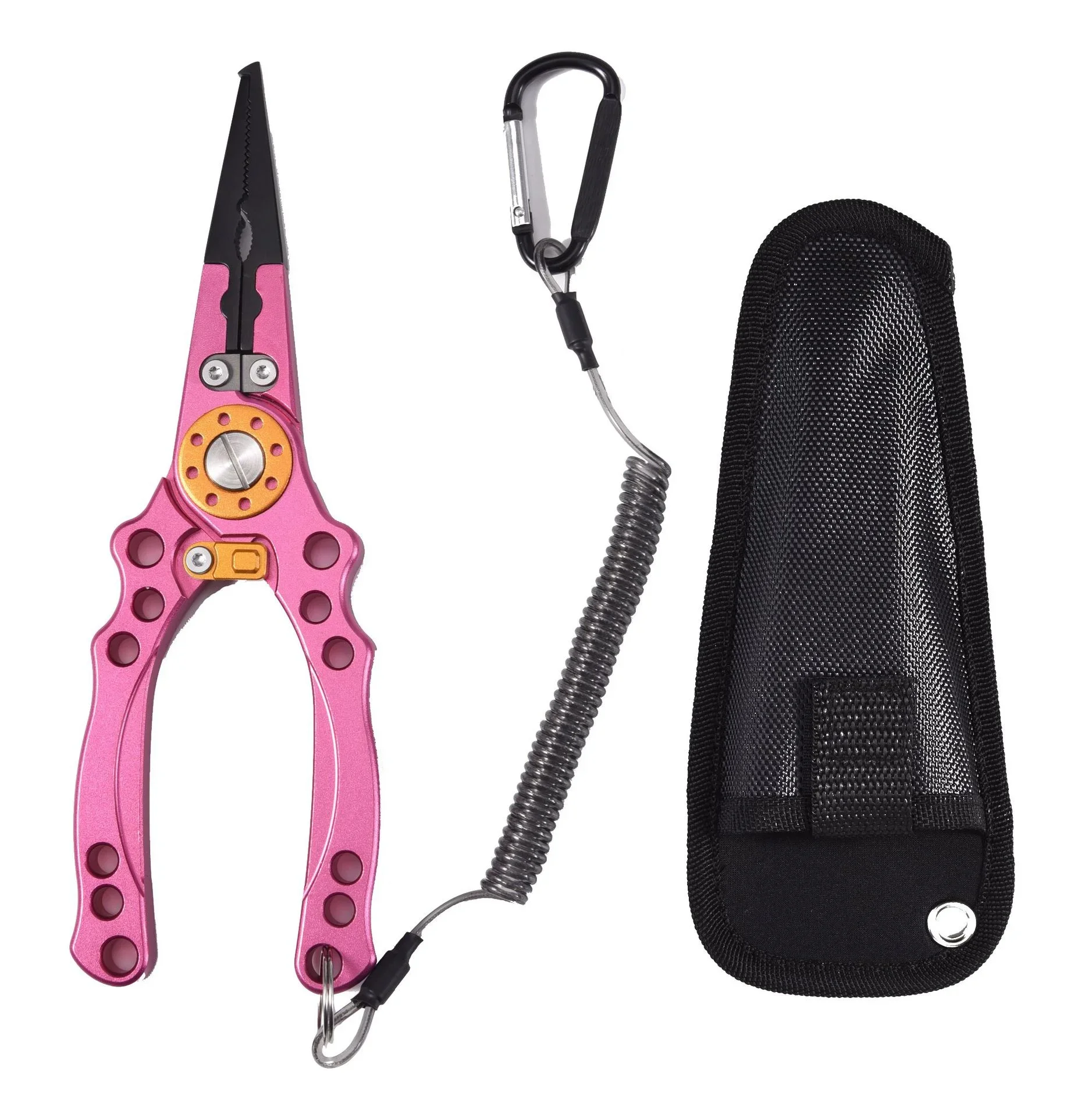 nunatak-拡張フィッシングプライヤー-8-色-シャープなはさみ-ロープ付き金属はさみ-ブループライヤー-グレープライヤー-レッド滑り止めプライヤー