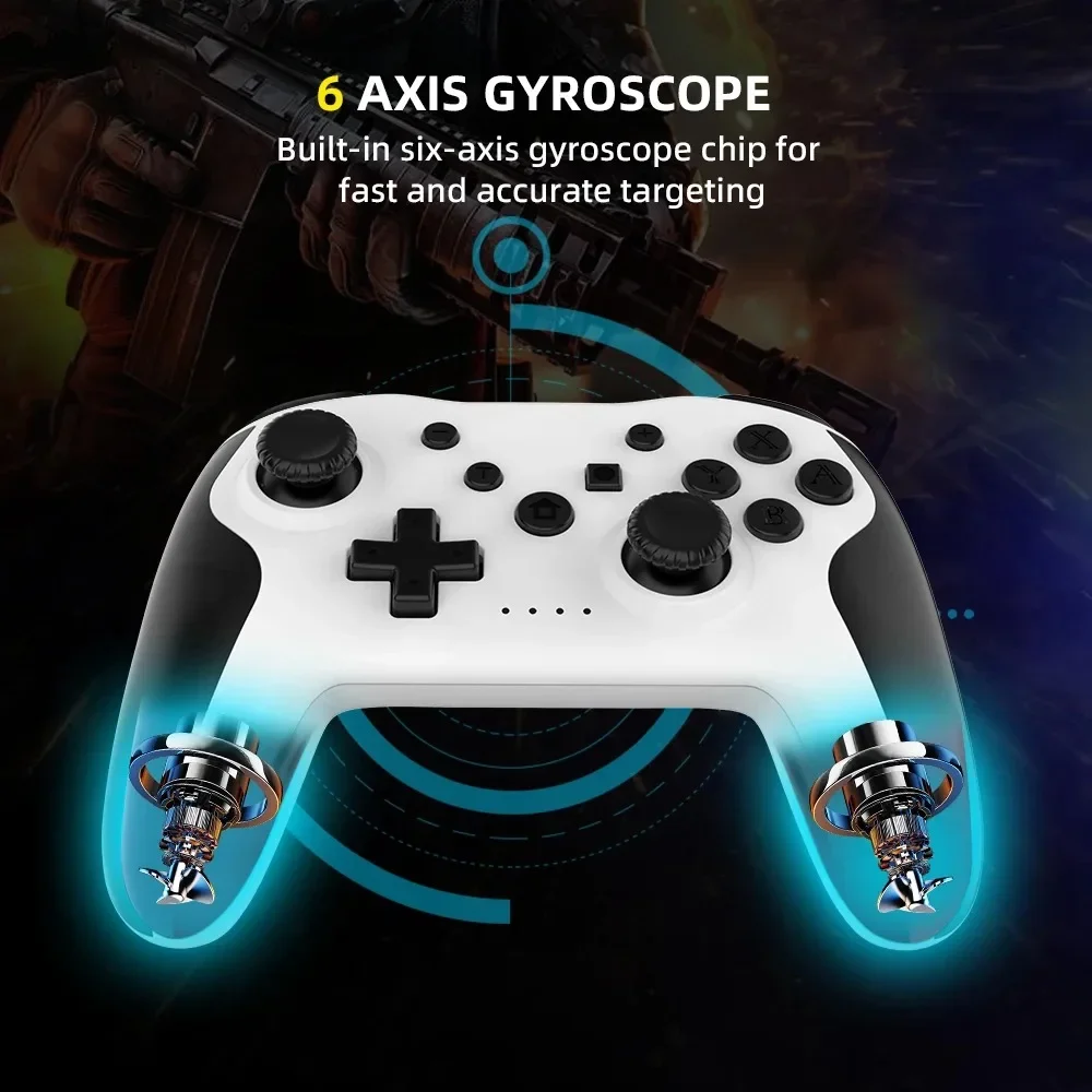 GAMINJA NS009S Wireless Controller Joystick For N-Switch PC PS3 TV Box With 6-Axis Dual Vibration Bluetooth Gamepad For Switch 2 image 3