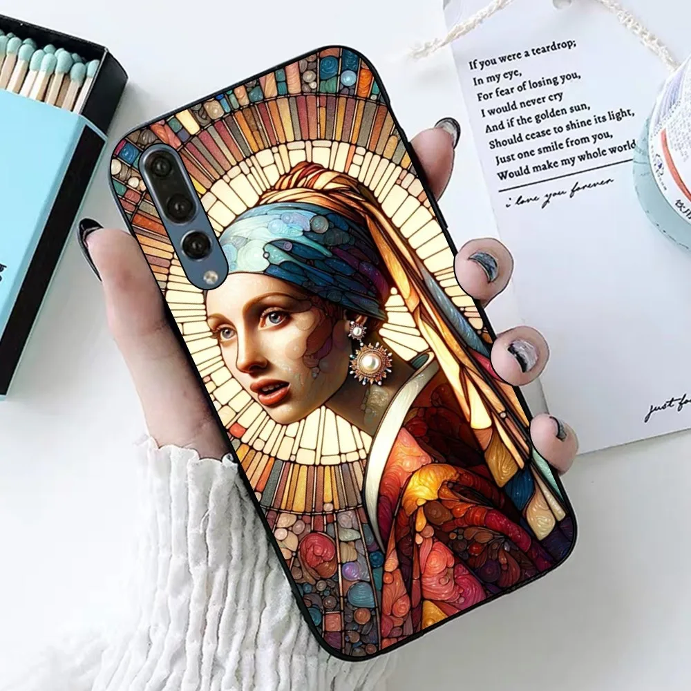 Girl With A Pearl Earring Phone Case For Huawei Honor 10 lite 9 20 7A 9X 30 50 60 70 pro plus Soft Silicone Cover