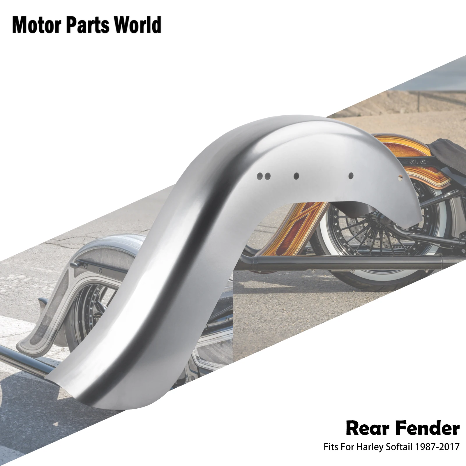 

Motorcycle Extended Rear Fender Mud Guard Stretched Protection Mudguards Cover For Harley Softail Fat Boy Breakout FXBRS 1986-17