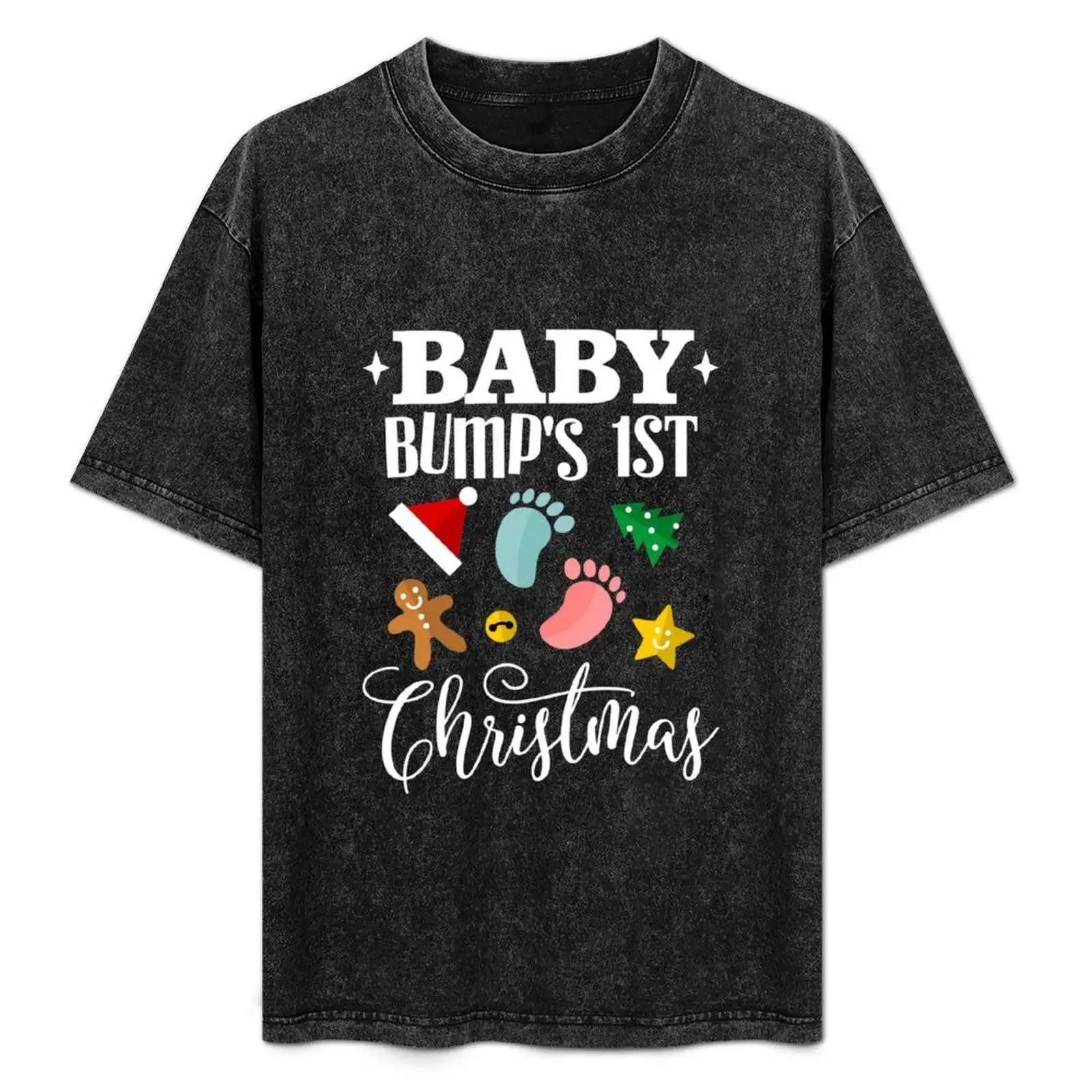 

Baby Bumps First Christmas Maternity T-Shirt Lightweight Sport Basic T-Shirt