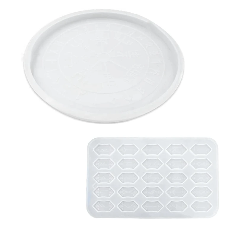 Rune Divination Large Tray Resin Mould,Energy Symbol Casting Moulds For DIY Craft Jewelry Making,Game,Serving Board