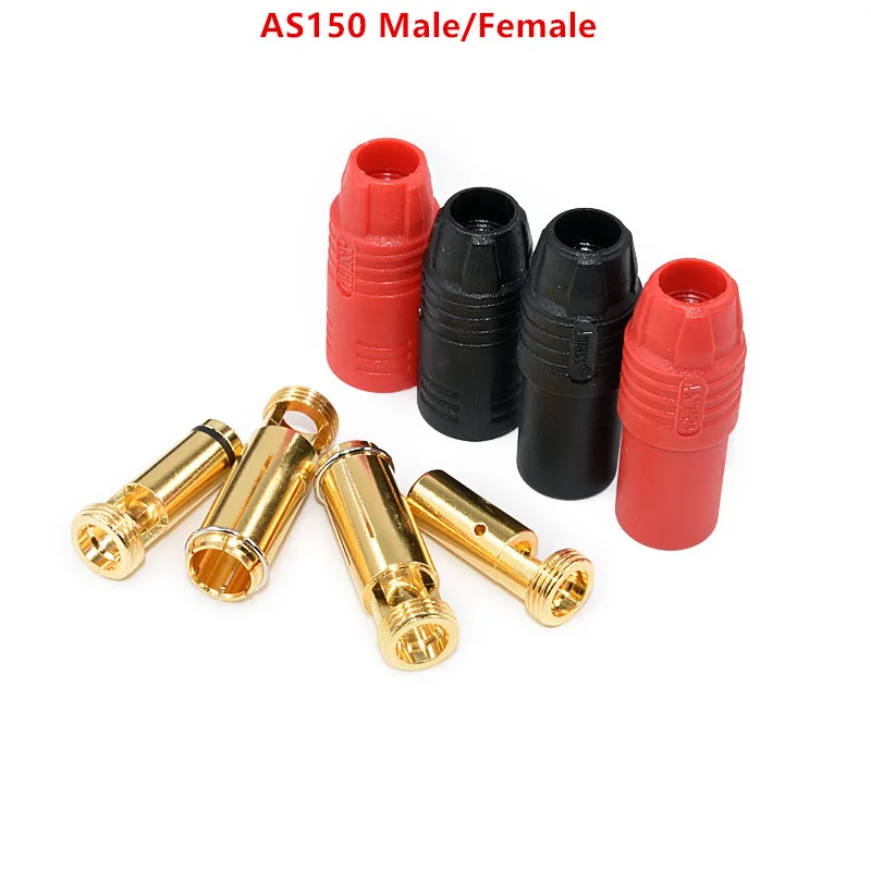 AS150 Male/Female Connector 7mm Golden Plated Anti-spark Plug High Current 200A For Remote Control Model Accessories