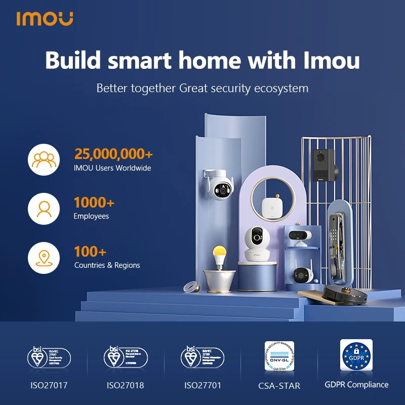 IMOU-Sensor inteligente Zigebee 3,0 de temperatura y humedad, dispositivo con WiFi, pantalla LCD, registro de historia, Control remoto de seguridad para el hogar