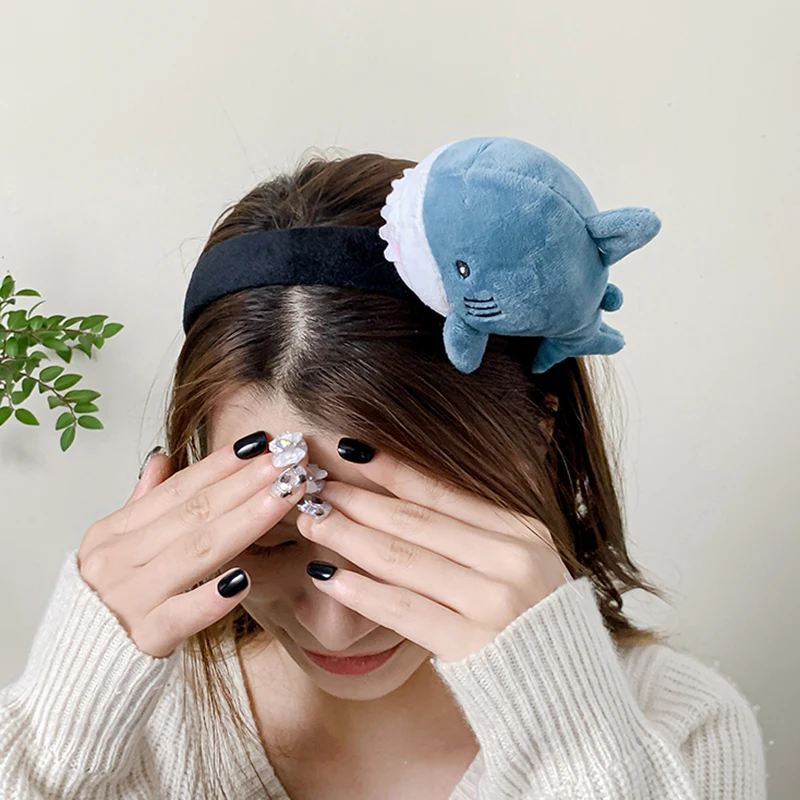 AISHG Cartoon Shark Hair Band for Women Funny Cute Animal Headband Fashion Washing Face Hoop Hairband Girls Hair Accessories