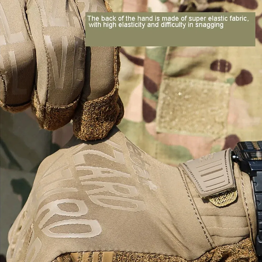 Guantes tácticos militares para motocicleta, guantes con dedos completos para pantalla táctil, conducción al aire libre, ciclismo, guantes antideslizantes transpirables