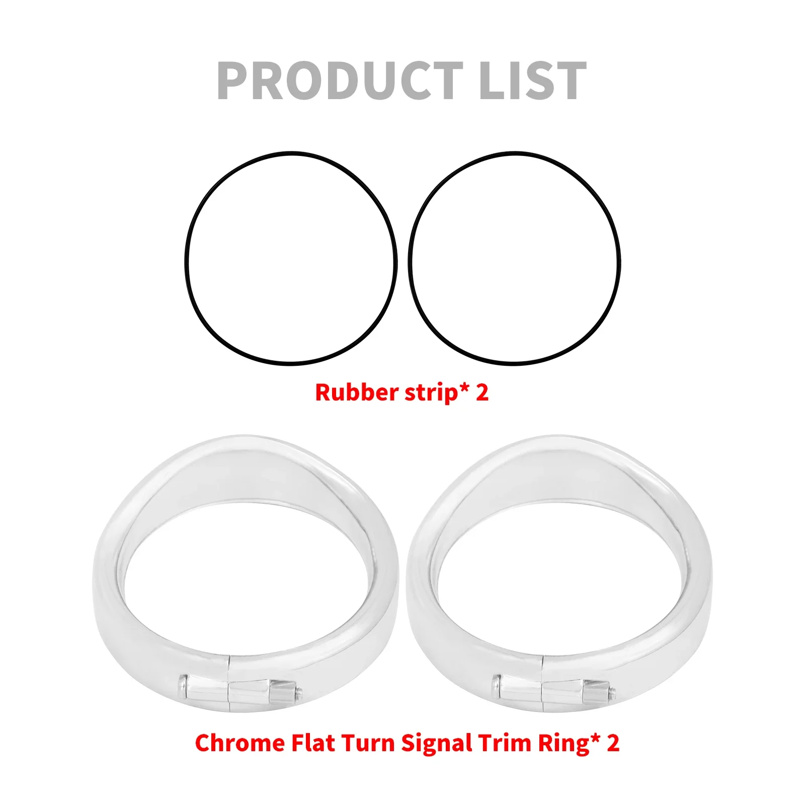 Motorcycle Visor Turn Signal Trim Ring Cover With Rubber Rings For Harley Touring Electra Glide Road King Softail FL FLST FLSTN