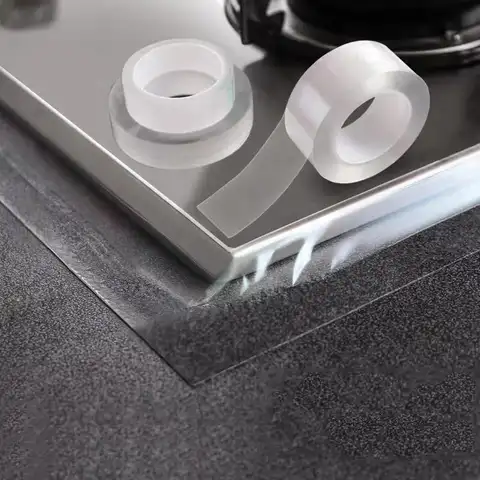 Transparent Self-Adhesive Single Side Nano Tape 3cm/5cm Width Waterproof Stain-Resistant Kitchen Sink Gap Caulk Strip Tape