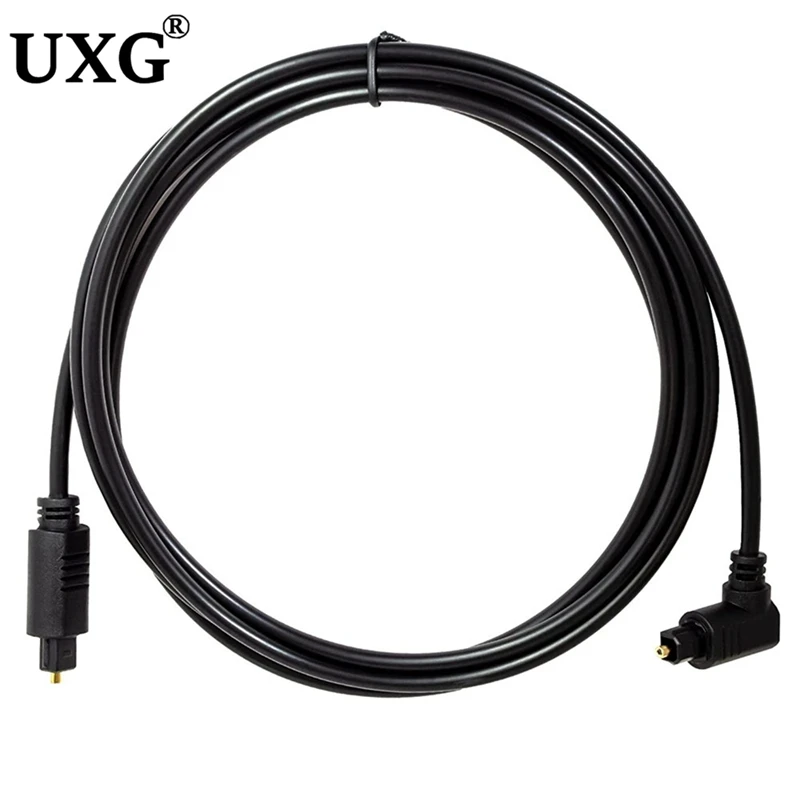 90 stopni cyfrowy optyczny Adapter przewodu Audio Toslink pozłacany 1m 0.5m 2m kabel SPDIF do Blueray PS3 XBOX DVD