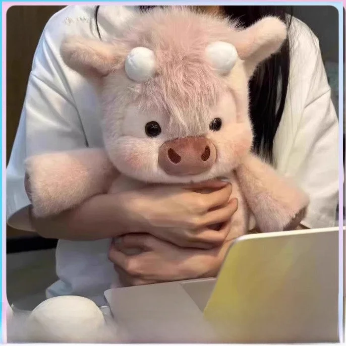 

SINAEEY Plu Highland Cow Doll Soft Toy Cute Soothing Stuffed Cuion Birthday Gift for All Ages High Quali PP Cotton