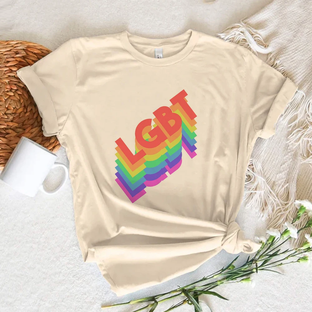 Lgbt Lesbian Gay Bisexual t shirt women funny graphic manga Tee girl designer funny Japanese clothes