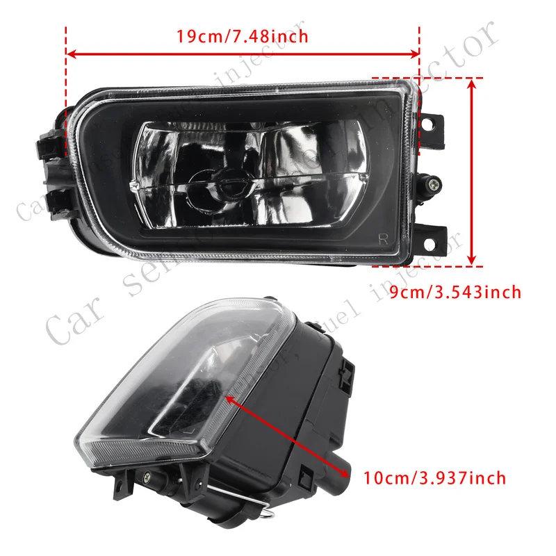 Q+ Pair Front Bumper Fog Light Lamp Housing Shell for BMW E39 5-Series 1995-1998 QZ