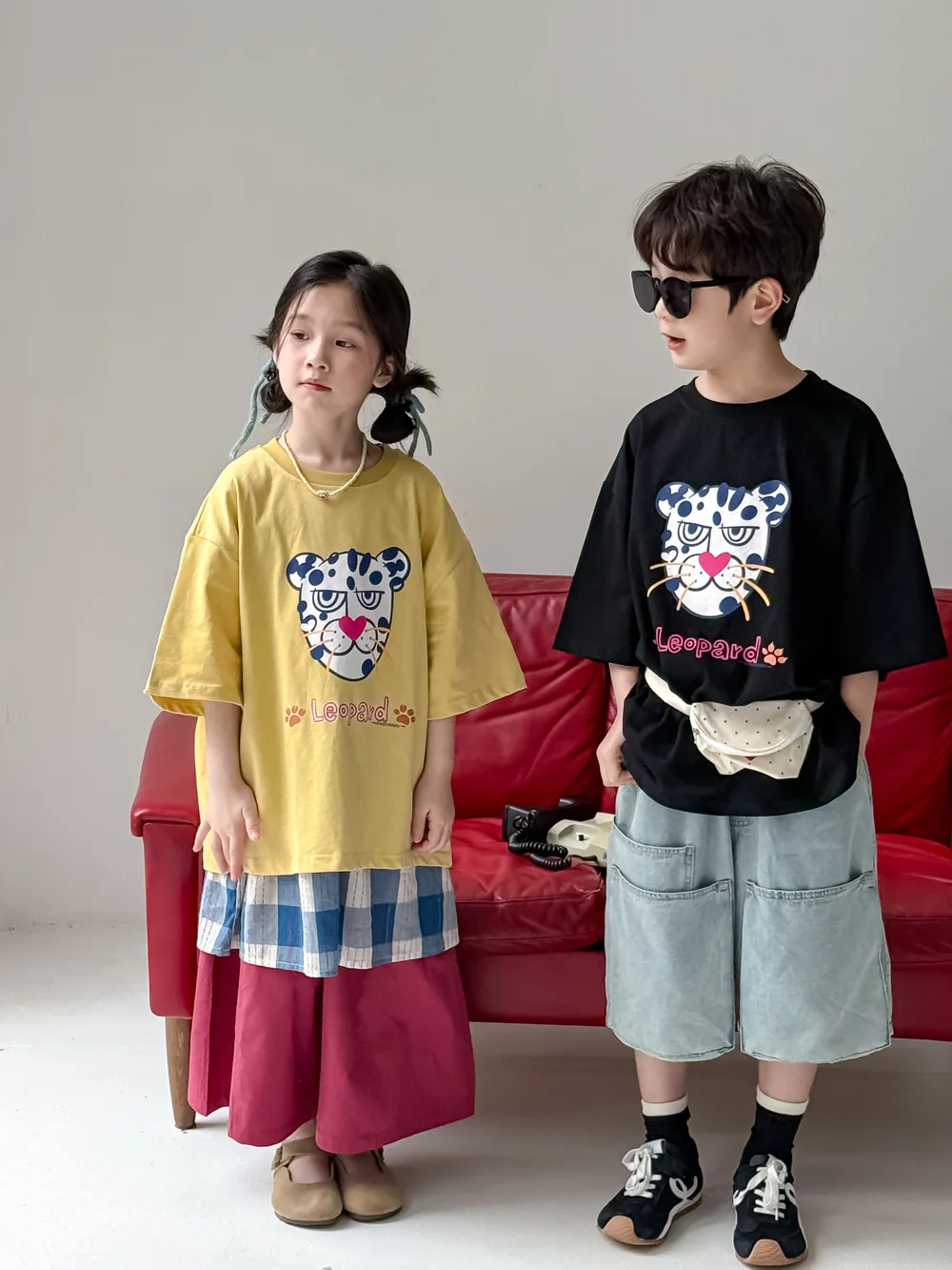 2025 Kids Cartoon Print T-shirt Summer Korean Style 2-10T Boys Girls Short Sleeve O-neck Casual Loose Fit Children Clothing Top