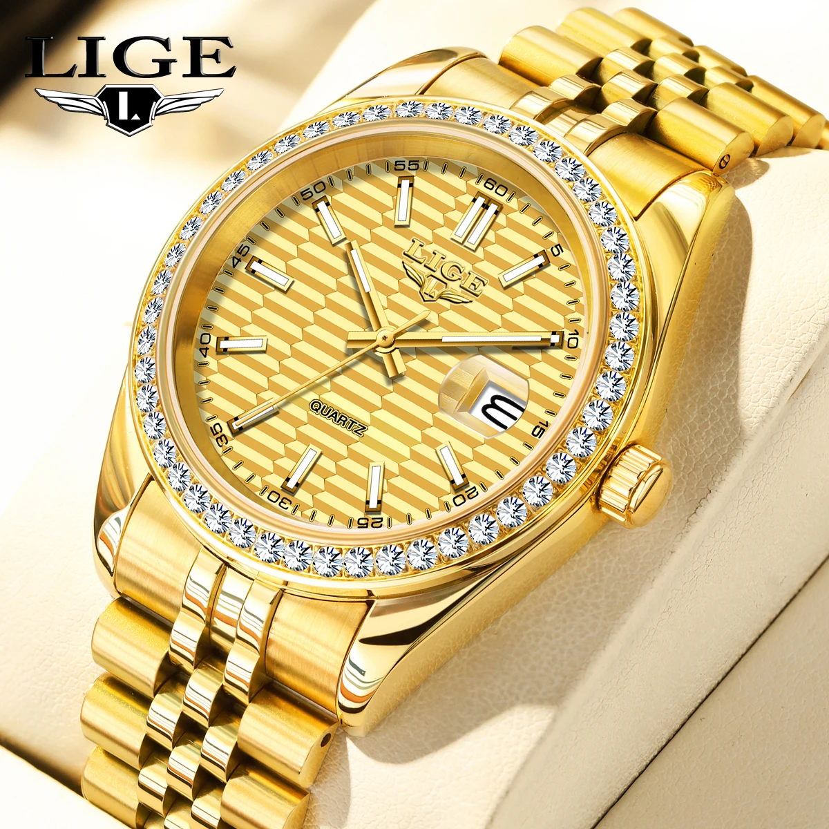 ساعة LIGE بتصميم إبداعي ملولب للنساء، ساعة يد نسائية عصرية مقاومة للماء، ساعات كوارتز فاخرة من أفضل العلامات التجارية للنساء