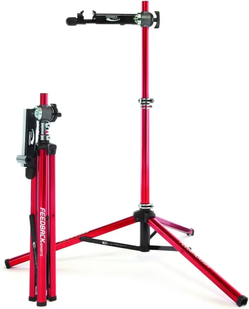 Soporte ultraligero para reparación de bicicletas, color rojo, deportes de retroalimentación