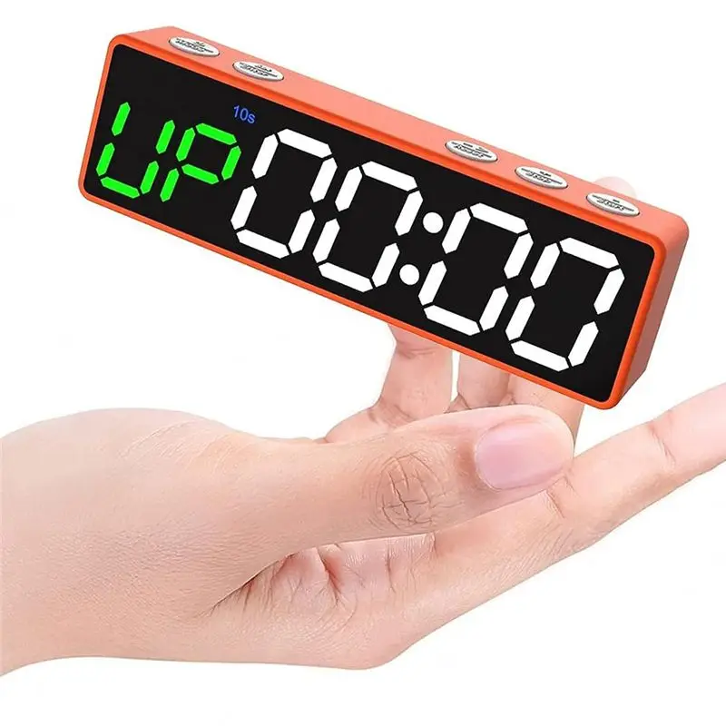 X08A Mini Portable Fitness Timer Clock, Gym Workout Interval Timer, Stopwatch Digital Timer For Home/Garage/Boxing/Gym