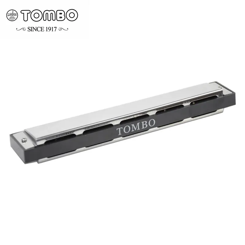 TOMBO 6624P 24 fori Tremolo armonica Polyphony Diatonic C Key 24 fori professione armonica principianti bambini Aldults argento