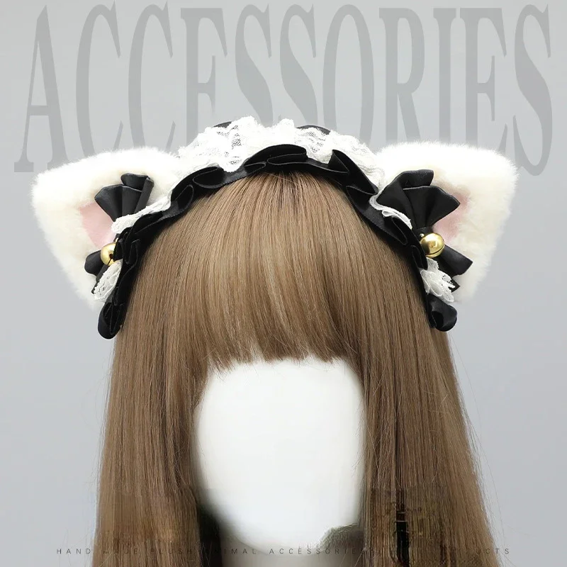 Furry Animal Cat Fox Ear Hair Hoops Party Cosplay Fur Hairband Girls Fashion Halloween Anime Headbands Headwear Hair Accessories