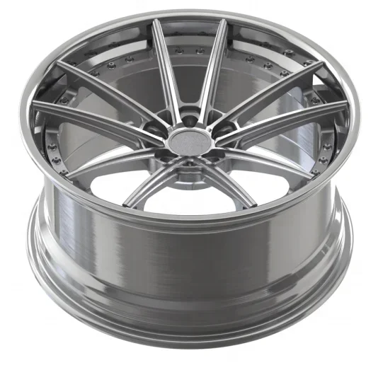 Neu eingetroffene silberfarbene 2-teilige geschmiedete Autoräder für Porsche 911 Turbo S