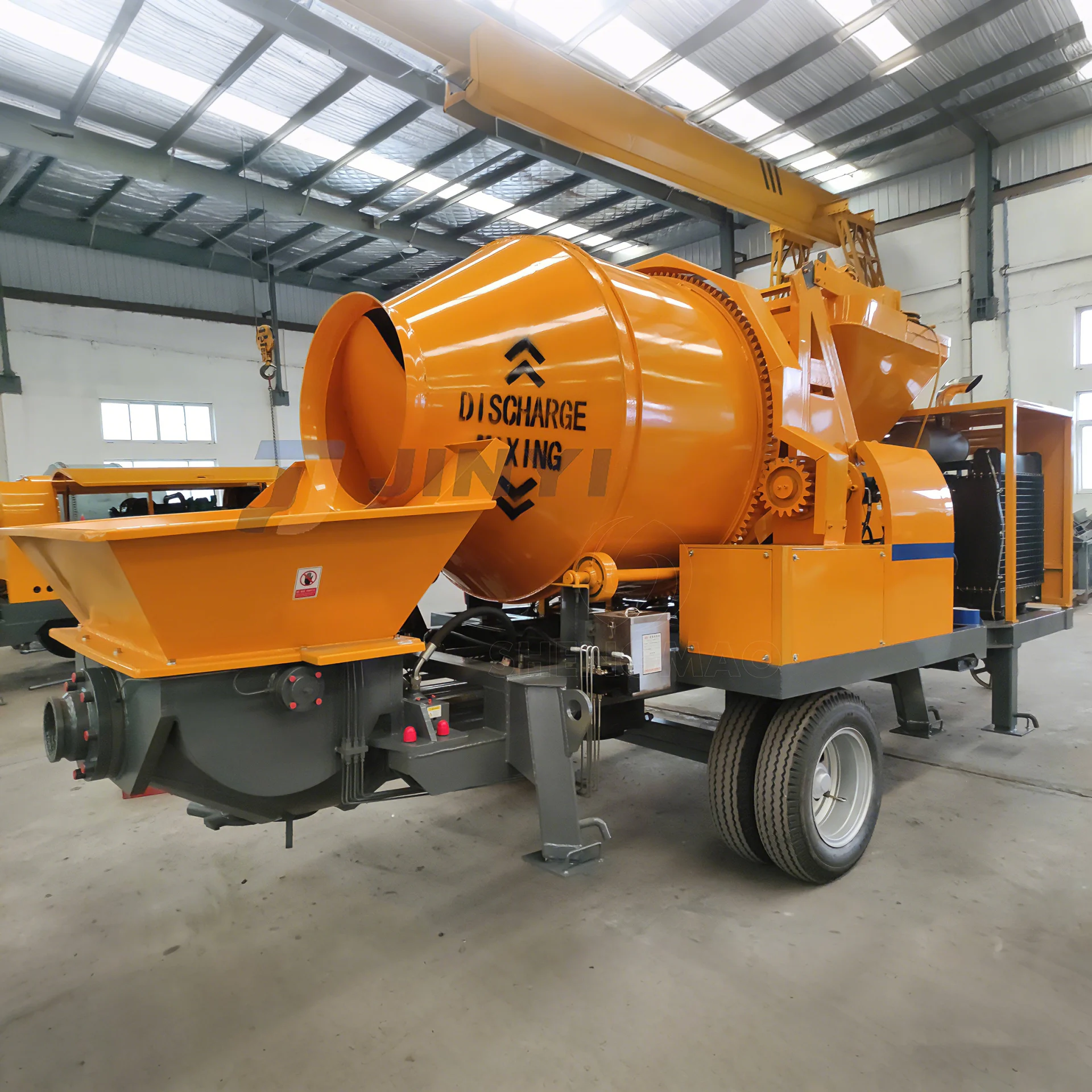 Diesel Concrete Mixer Pump Motor Integrated Pumping System Fully Hydraulic High Capacity 150m Vertical Reach 1