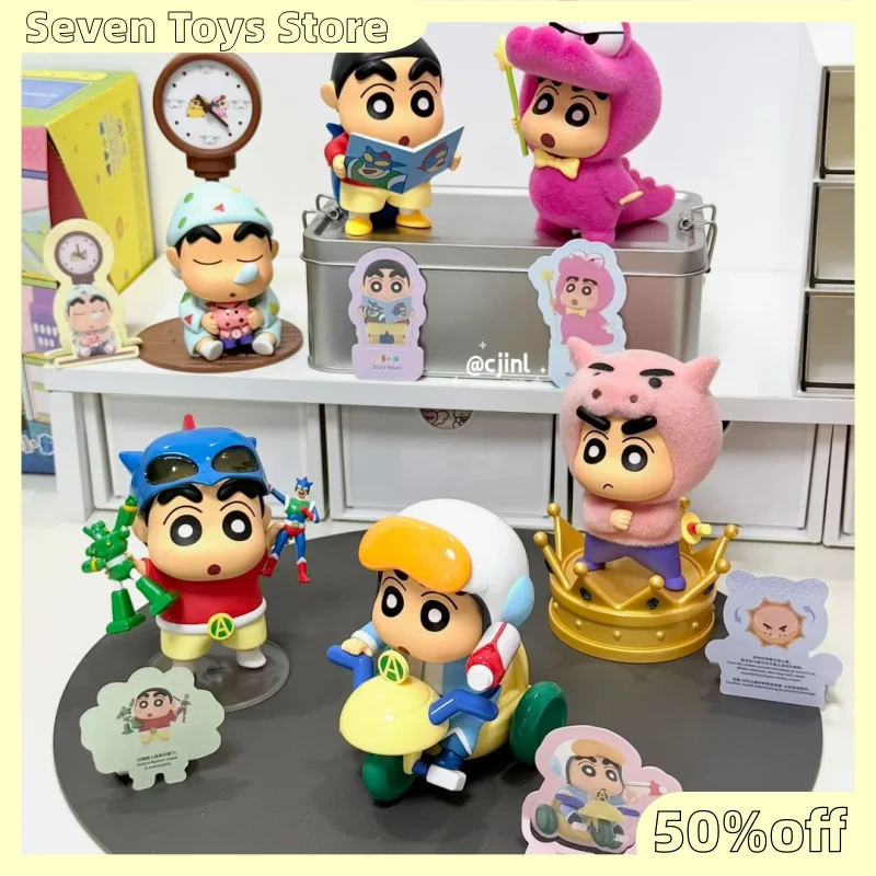 Toptoy Crayon Shin Chan Dynamic Toy City Series Blind Box Figurine d'action de collection Modèle d'ornement de bureau pour collectionneurs adultes