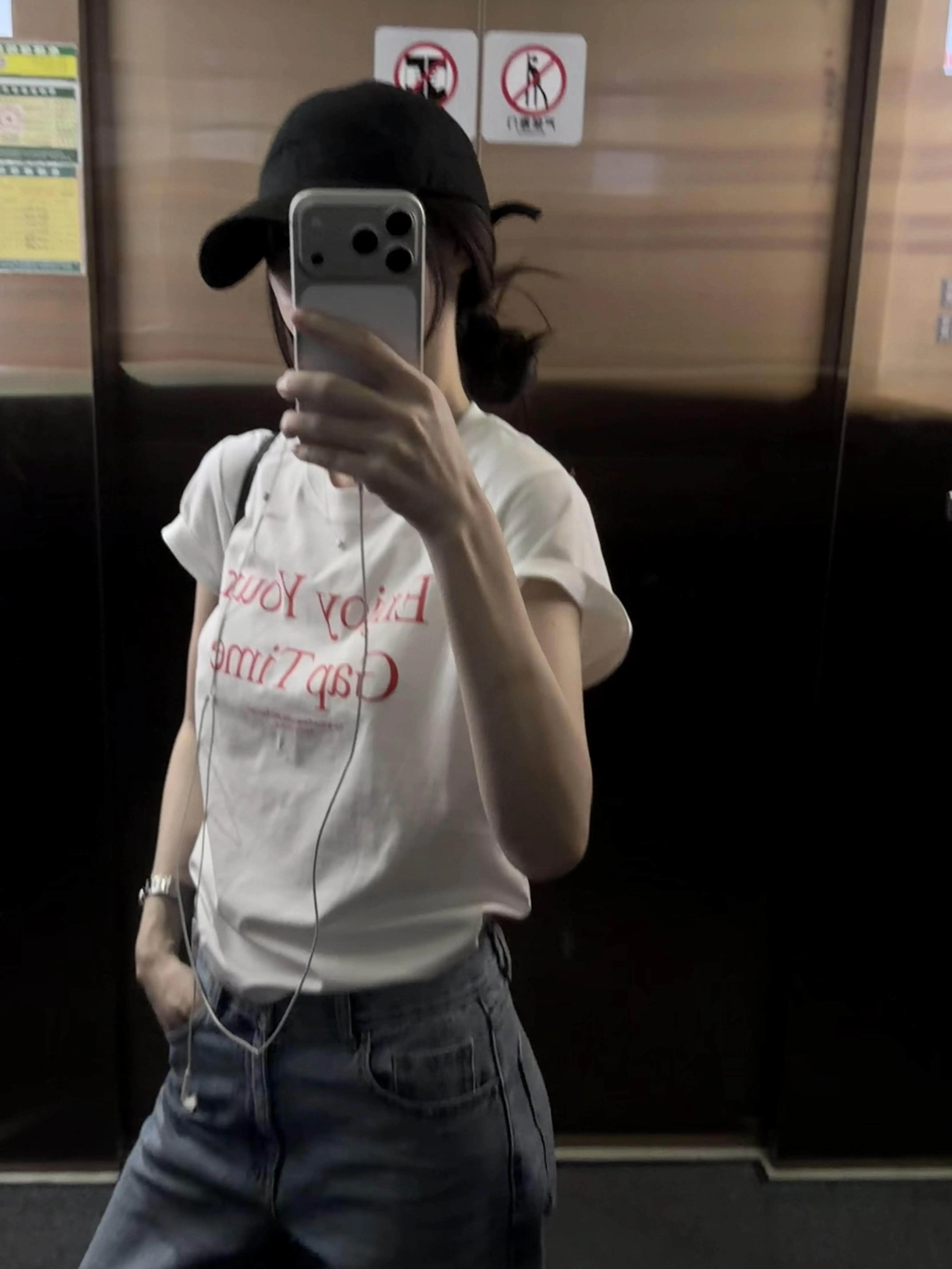 American Style Beautiful White Short Sleeve T-Shirt Women's Summer Slim Fit Short Korean Chic Small Top Standard Cotton Print