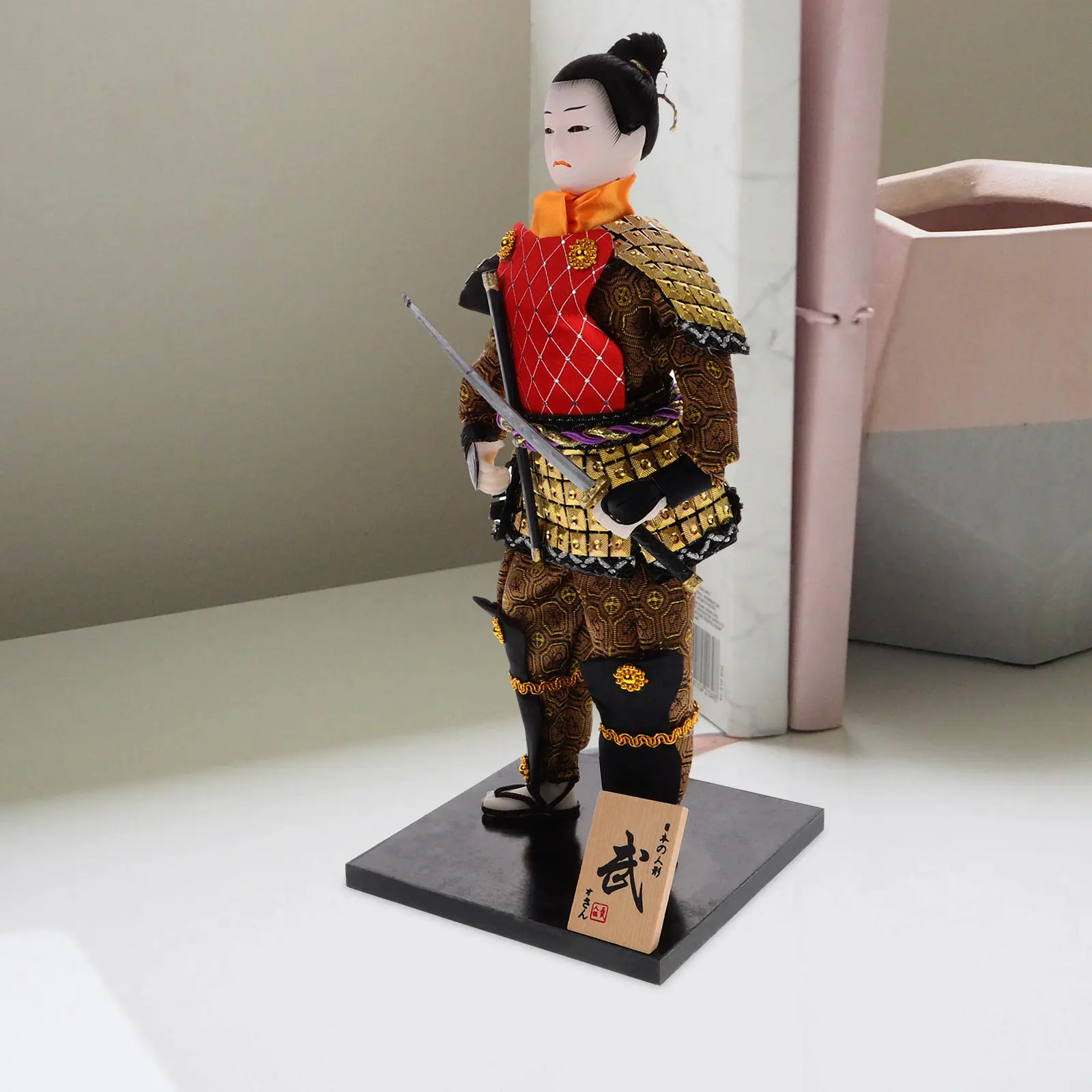 

Japanese Samurai Warrior Statue Asian Figurine Collectibles Ancient Figure