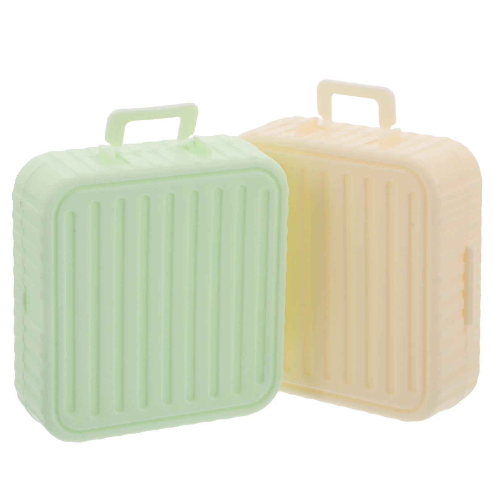

2pcs Powder Puff Storage Box Large Capacity Travel Square Design Makeup Case Body Container Loose Containers Puff Box Foundation