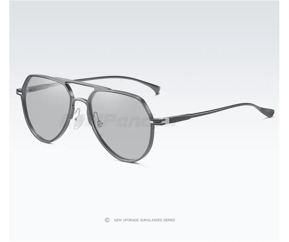 CoolPandas Hohe Qualität Aluminium Photochrome Sonnenbrille Für Männer Frauen Polarisierte Chameleon Linsen Brillen Fahren Pilot Gläser – Detail 20