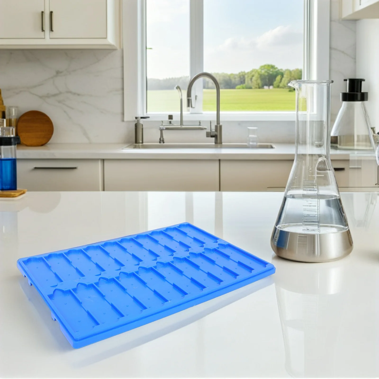 2pcs Slide Board: Microscope Slide Drying Rack Multi-Slot Fast Sample Drying Lab Holder For Microbiology Cell Culture