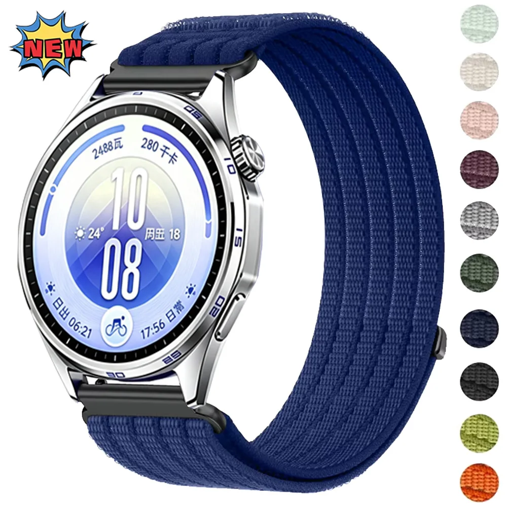 22mm 20mm 18mm Nylon Strap For Huawei Watch GT Runner 2/GT7-6-5-4 46/41mm Bracelet Amazfit Balance 3/Bip Max/Active 3 Wristband