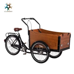 UB 9019 7 Speeds Pedal Three Wheels Dutch Cargo Bike Bakfiet/tranport Bikes for Adult