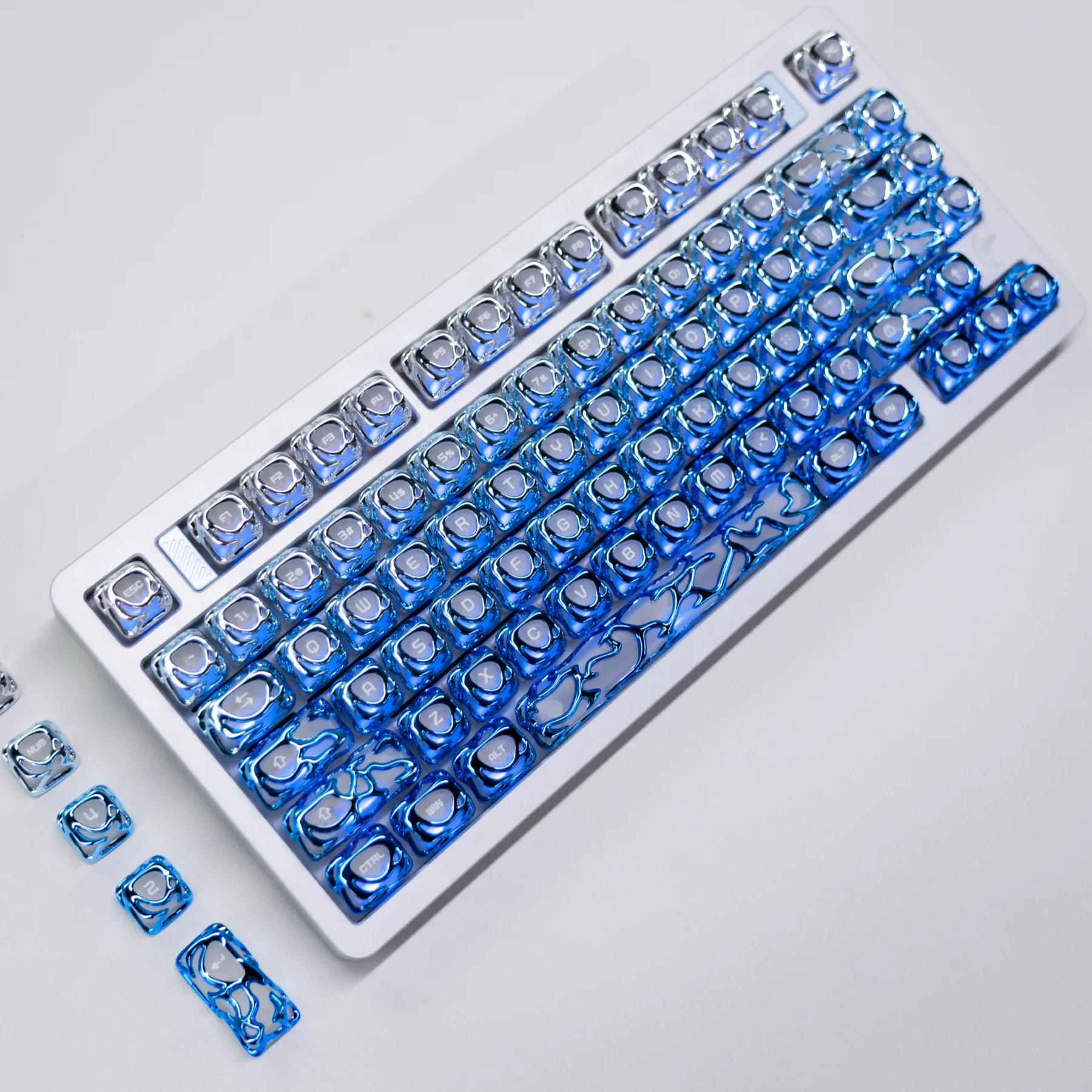 XVX Blue Venom Keycap Set ABS+PC Pink Gradient Costom Key Cap DIY